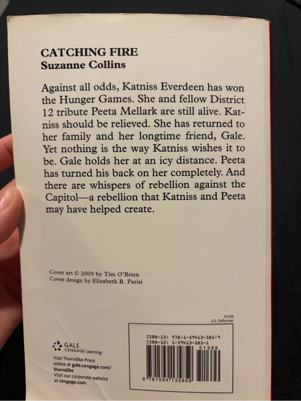 Catching Fire by Suzanne Collin’s Paperback (Large Print Edition) - Picture 4 of 4
